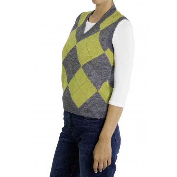 Gilet avvitato fantasia 